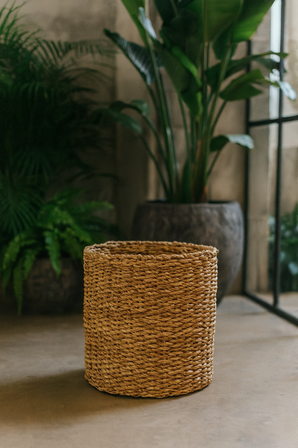 Panier Ido en fibres naturelles – Cache-pot décoratif artisanal pour plantes d’intérieur
