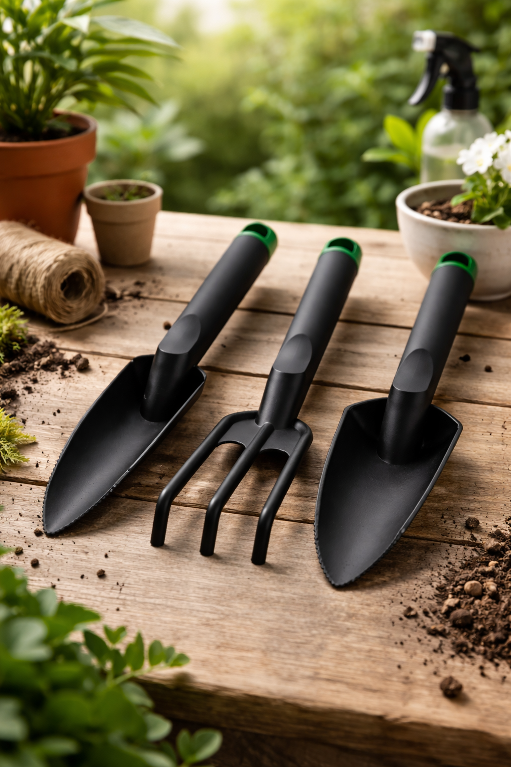 Recycled Plastic 3-Piece Garden Tool Set – Trowels & Eco-Friendly Hand Rake