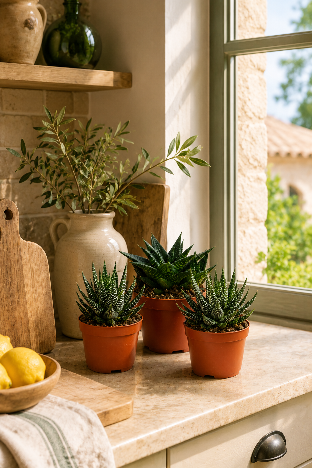 Mix Gasteria & Haworthia – 3 Large Succulents – Ø8.5 cm – Without Pot