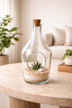 Offenes 3-Liter-Glasterrarium mit Korken – dekorative Terrariumflasche