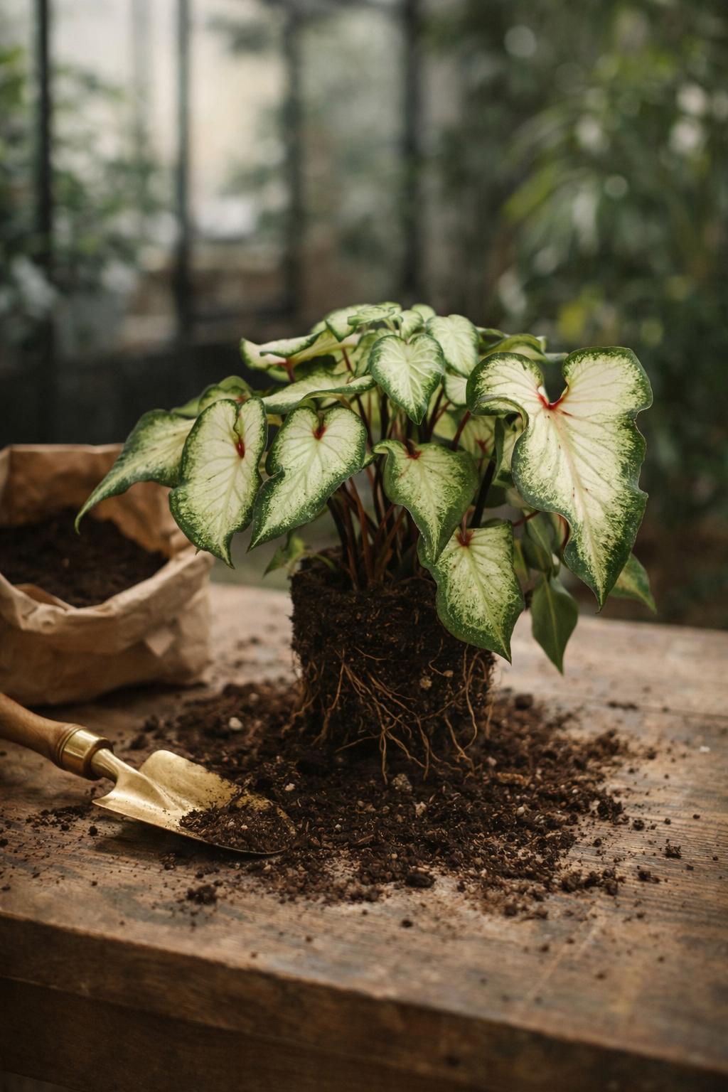 indoor angel plants Caladium White Angel Wings – Rare Indoor Plant – Pot Ø12 cm – 25 cm – Douceur Maison