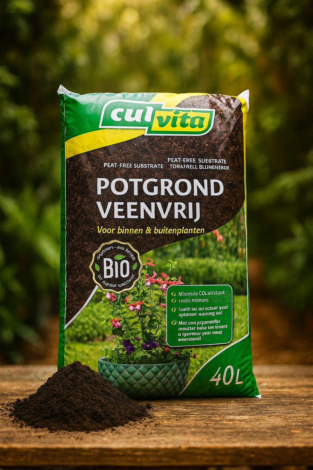 Culvita Potgrond Veenvrij 40L – Torffreie Bio-Blumenerde