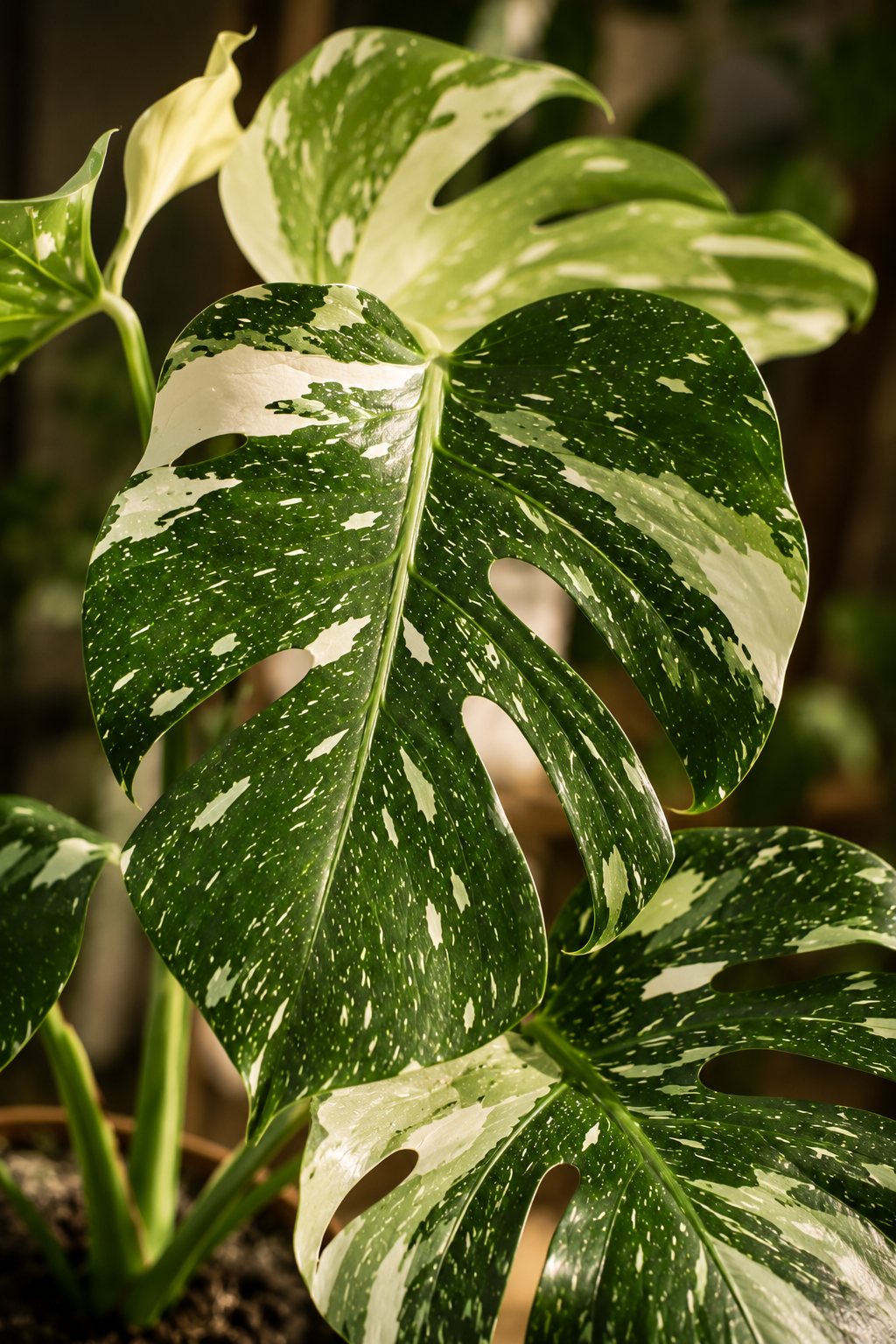 Monstera Thai Constellation – Rare Starry Variegated Plant – Ø15 cm – 50 cm