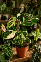 Monstera Thai Constellation – Rare Starry Variegated Plant – Ø15 cm – 50 cm
