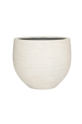 Jumbo Orb Washed Ivory Cachepot