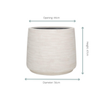 Jumbo Patt Washed Ivory Cachepot