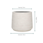 Jumbo Patt Washed Ivory Cachepot
