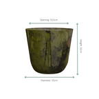 Palermo Marble Green – Pot effet marbre vert en plastique recyclé – Ø27 à Ø40 cm – visuel fournisseur 4