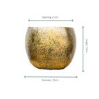 Cache-pot Ellen Brass – Laiton décoratif Ø25xH19, Ø30xH25, Ø38xH31