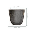 Palermo Marble Grey – Pot effet marbre gris en plastique recyclé – Ø27 à Ø40 cm – visuel fournisseur 2
