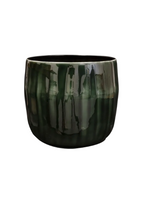 Babet Pine Green – Decorative plant pot – Ø27 × H23 cm