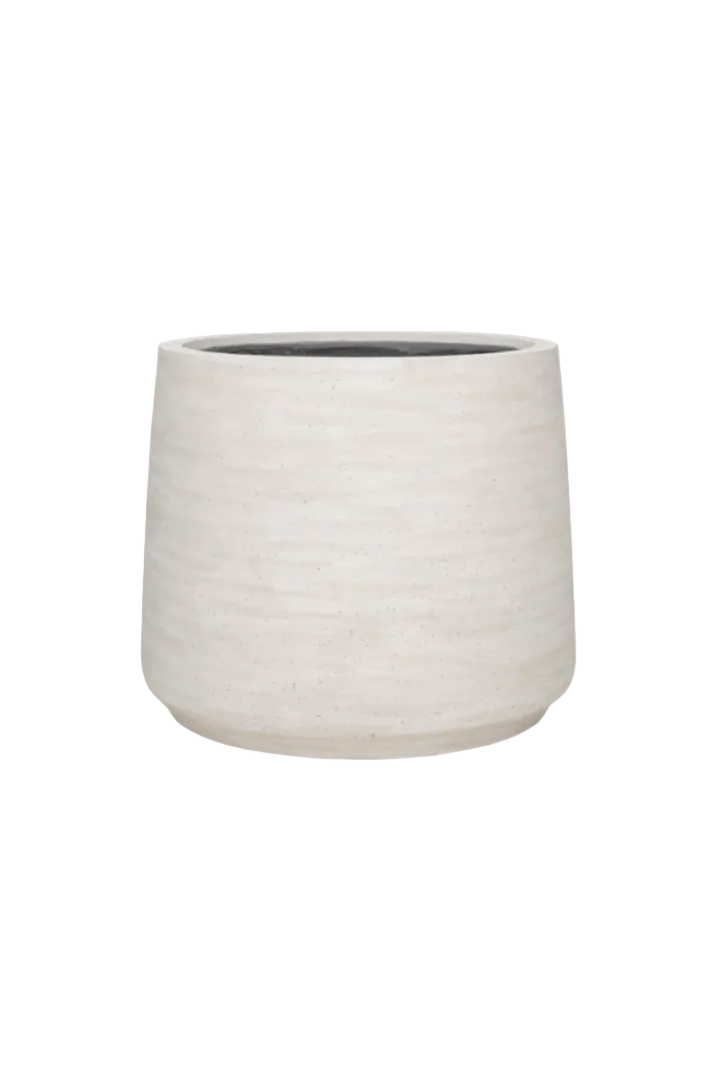 Jumbo Patt Washed Ivory Cachepot