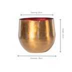 Ayka Patinated Camel – Decorative plant pot – Ø28 / Ø33 cm