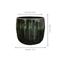 Babet Pine Green – Decorative plant pot – Ø27 × H23 cm