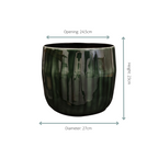 Babet Pine Green – Decorative plant pot – Ø27 × H23 cm