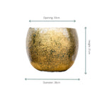 Cache-pot Ellen Brass – Laiton décoratif Ø25xH19, Ø30xH25, Ø38xH31