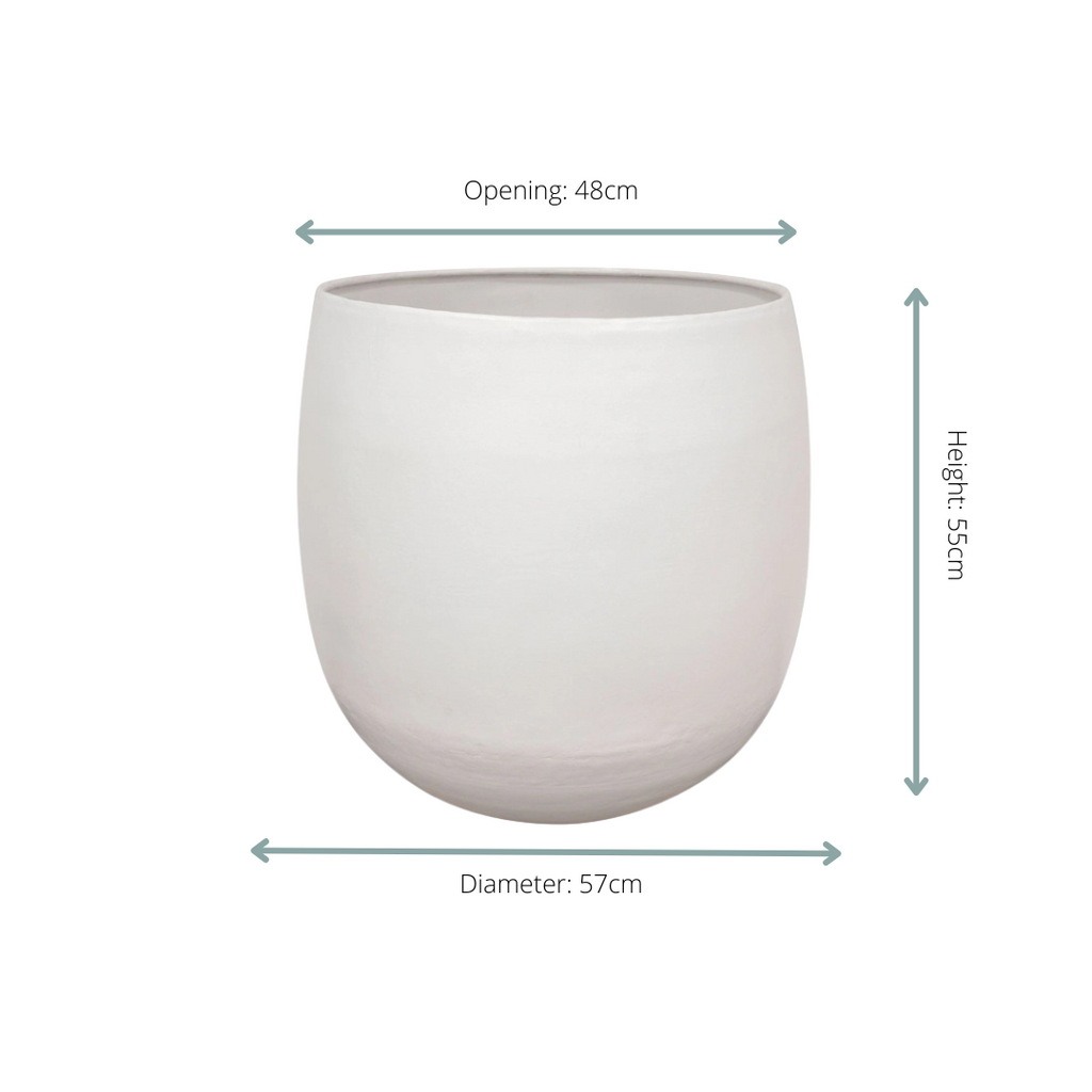 Stijn Blanc – Pot en métal travaillé – Ø35 / Ø45 / Ø57 cm – visuel fournisseur 2