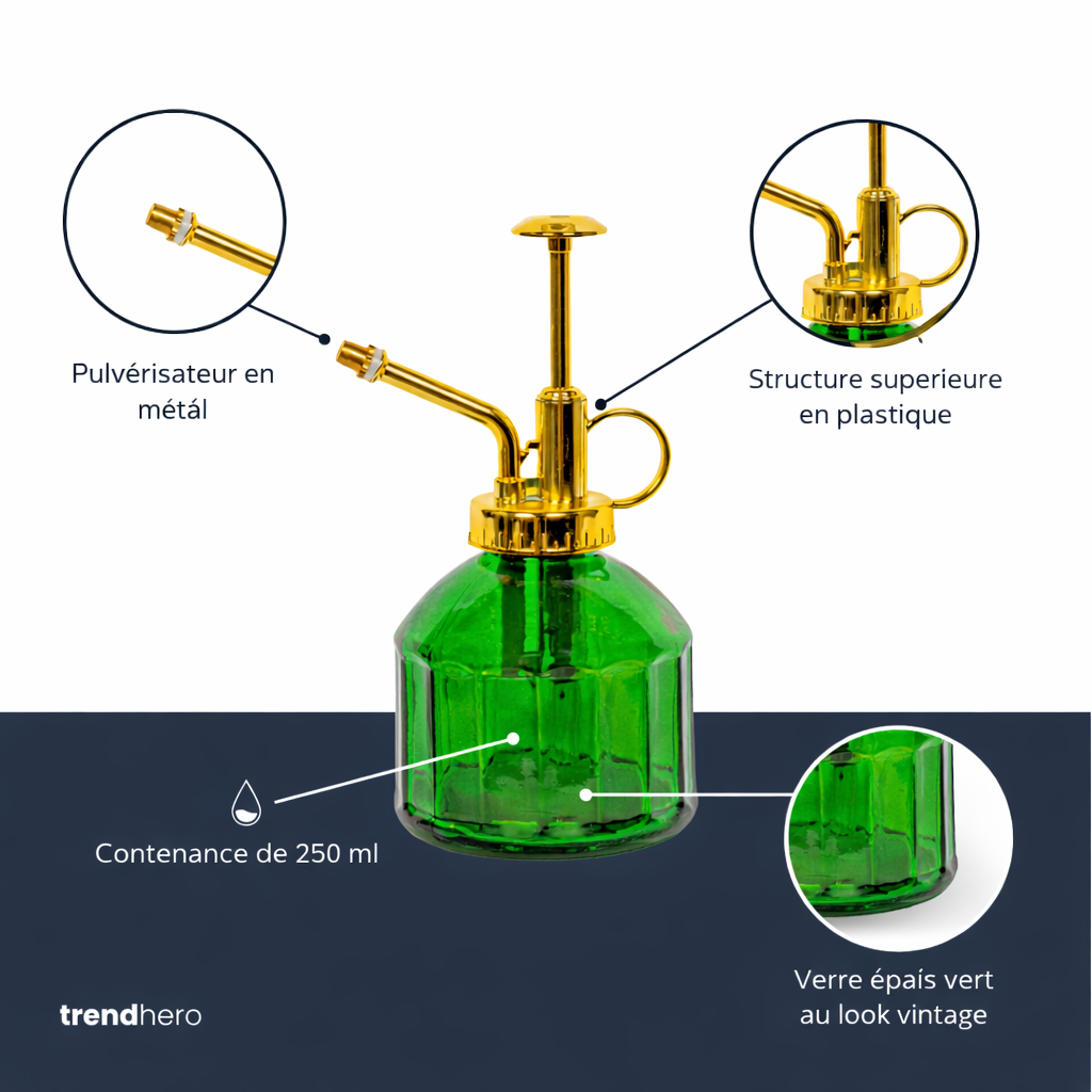 Vaporisateur en Verre Vert – Brume Fine & Design Vintage