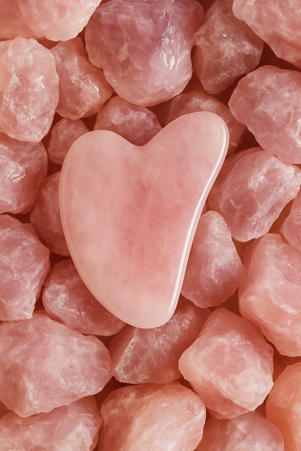 Gua Sha en Quartz Rose & Jade Naturel – Massage Facial Ancestral