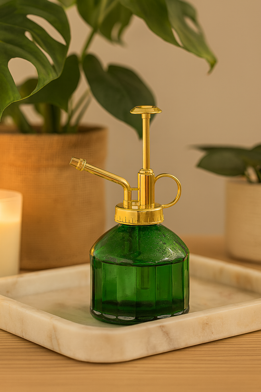 Vaporisateur en Verre Vert – Brume Fine & Design Vintage