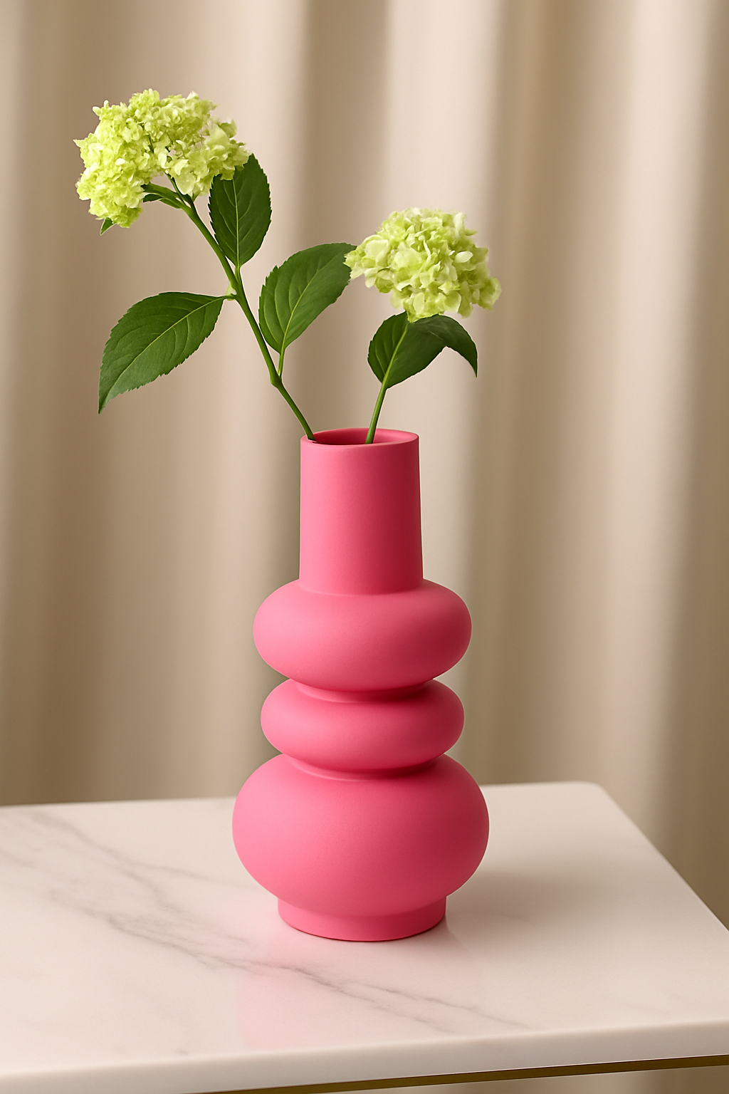 Vase en céramique rose design – Déco moderne & minimaliste pour fleurs ou intérieur