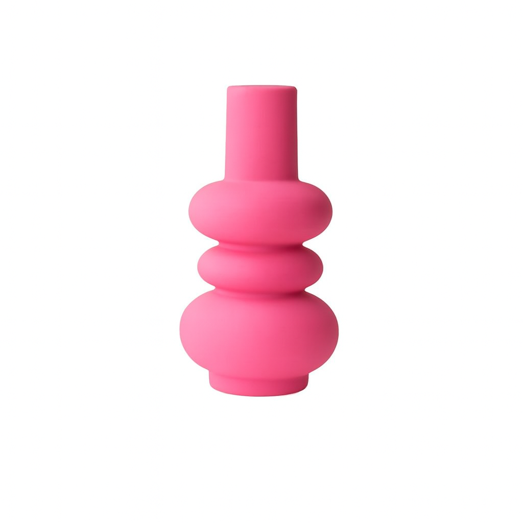 Vase en céramique rose design – Déco moderne & minimaliste pour fleurs ou intérieur
