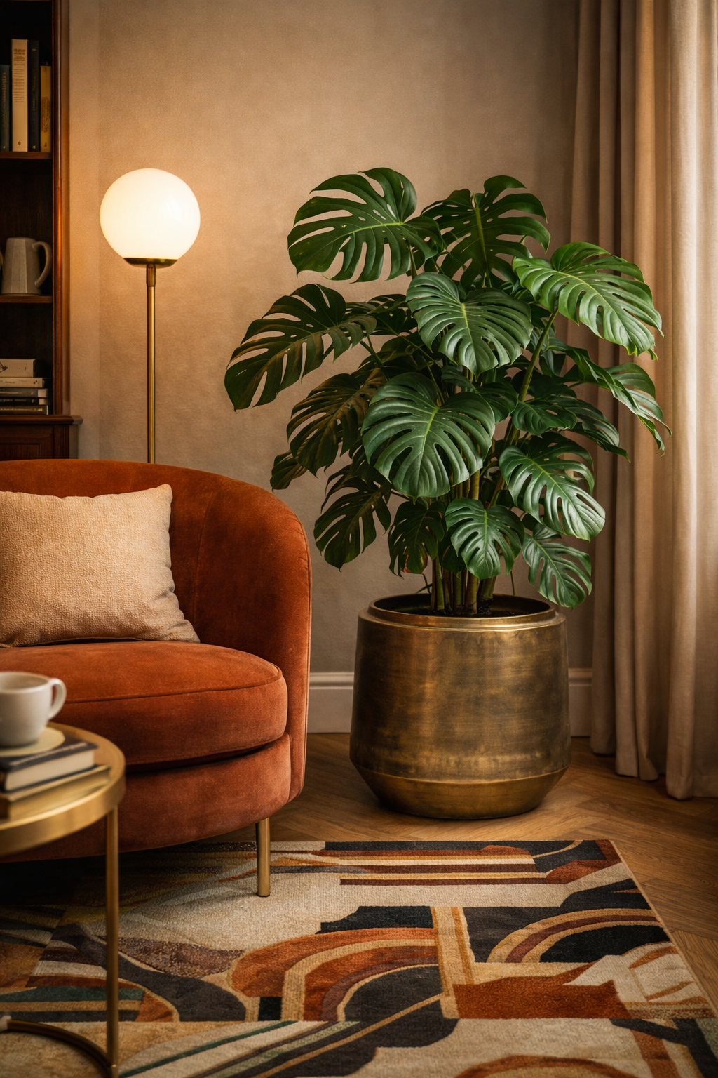 Vintage Gold Indigo Pot – Vintage gold metal planter – Ø33 / Ø46 / Ø58