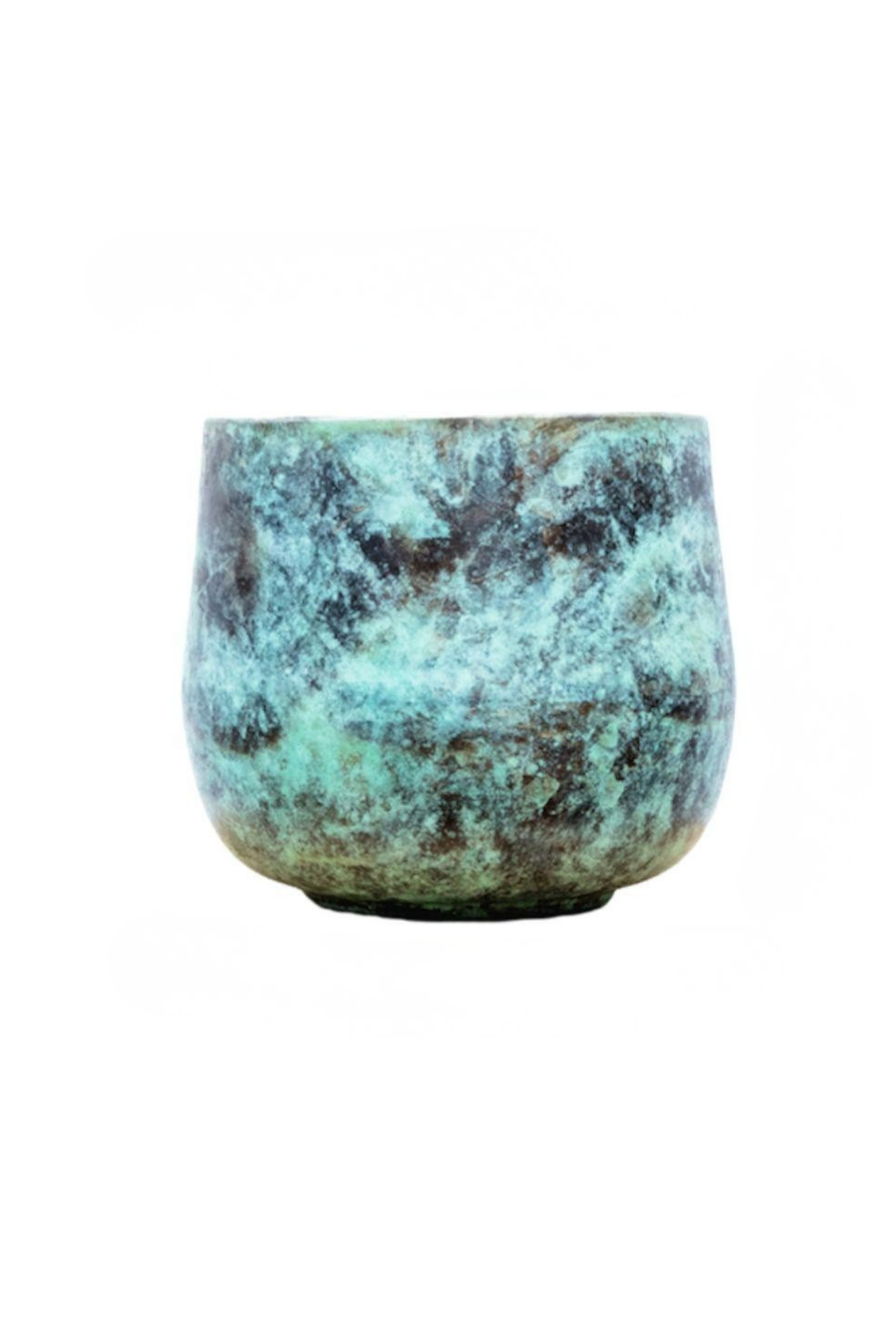 Elisa Mystic Green – Cache-pot en céramique texturé effet bronze vert – 3 tailles