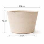 Cache-pot Beige Patiné – Grand cache-pot décoratif en fibre de pierre