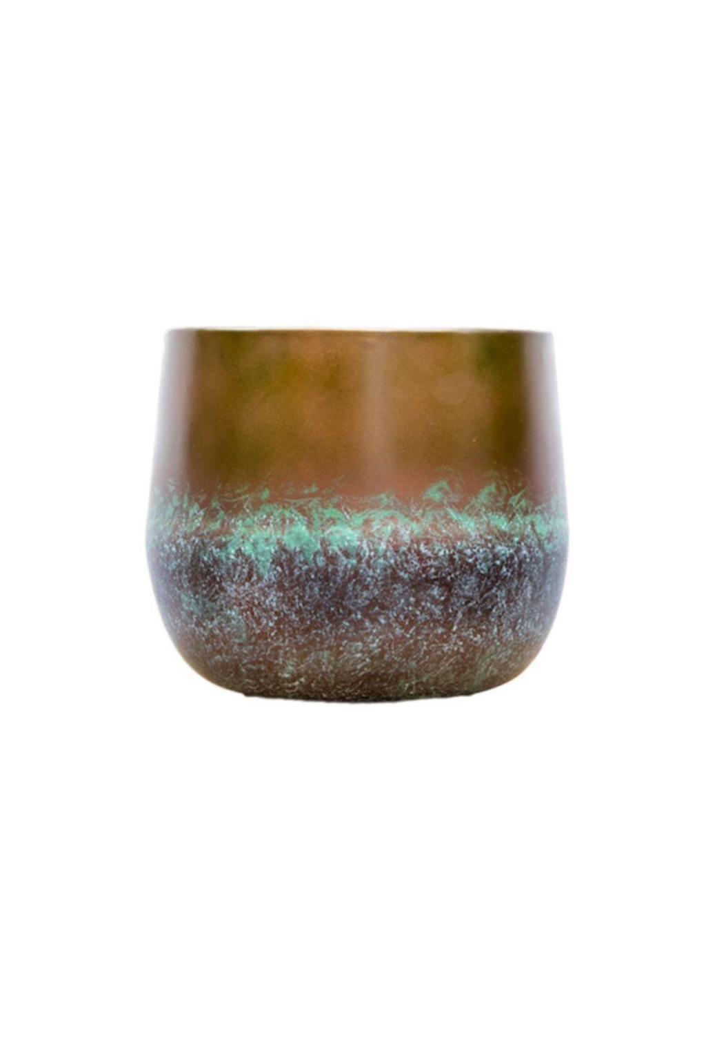 Elisa Mystic Bronze – Cache-pot en céramique texturée, finition bronze artistique