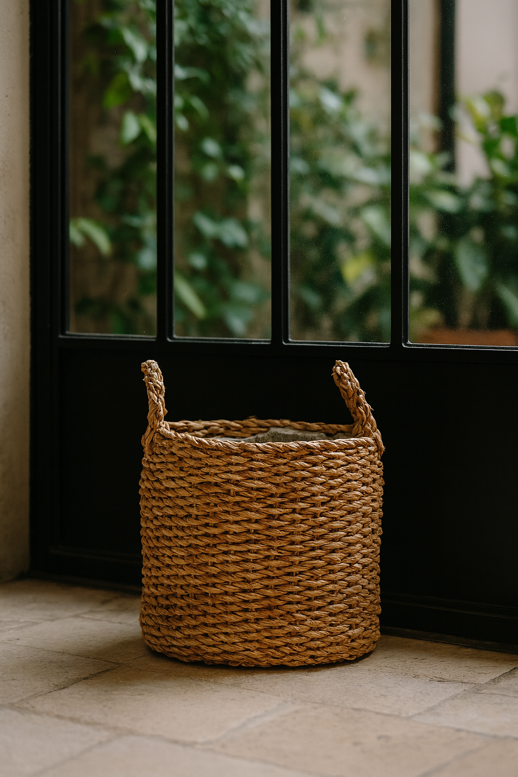 Cache-pot Jack en fibres naturelles – Cache-pot décoratif tressé pour plantes d’intérieur (5 tailles)