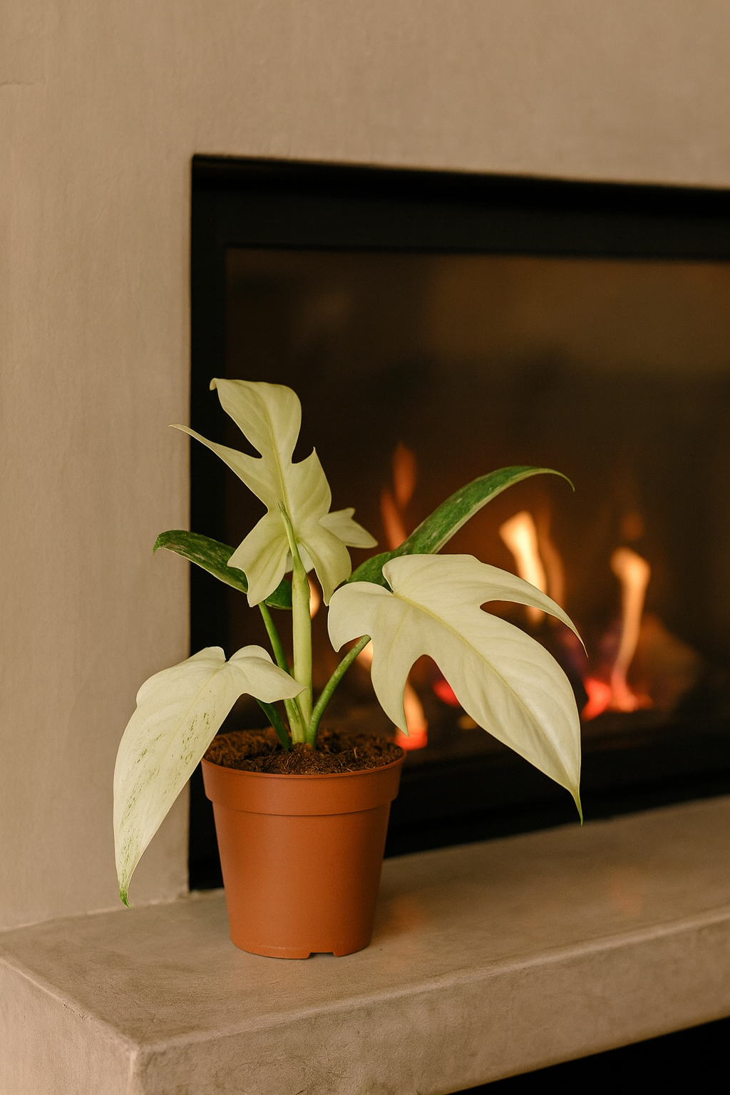 Philodendron Florida Ghost Ø12 cm – Plante rare au feuillage blanc 30 cm