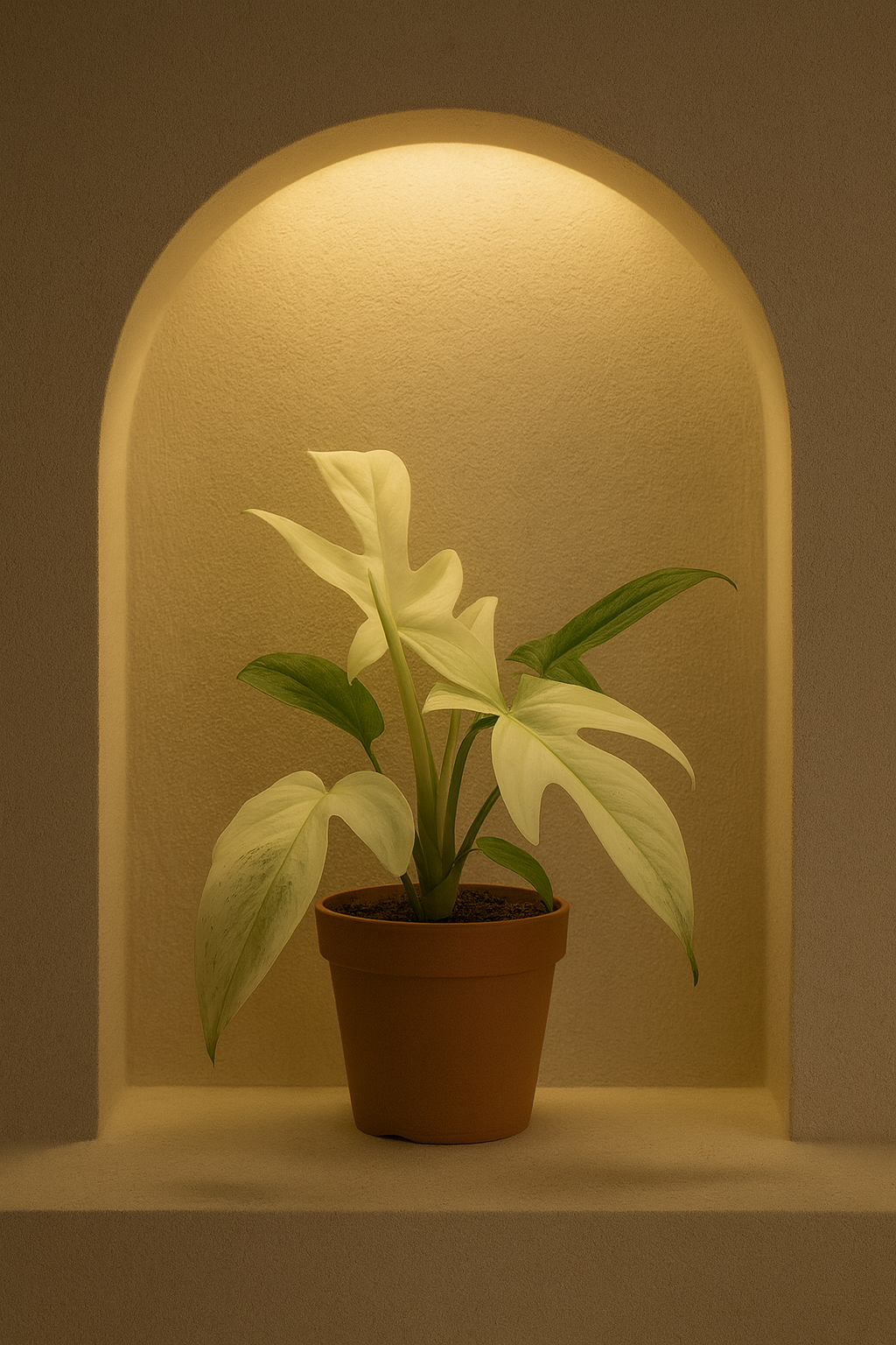 Philodendron Florida Ghost Ø12 cm – Plante rare au feuillage blanc 30 cm