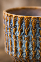 Echo Rustic Blue / Brown Pot – Ø10.8 x H9 cm