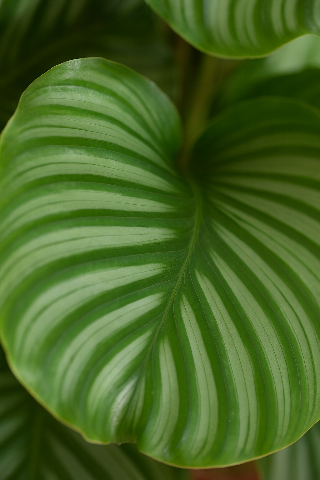 Calathea Orbifolia avec panier Sofia naturel – 65 cm Ø21