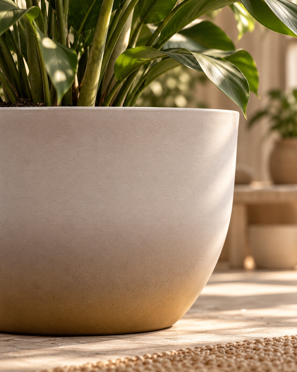 Eggy Taupe – XXL Pot – Ø55 × H43 cm