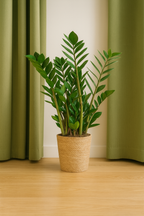 Zamioculcas Zamiifolia avec Panier Sofia – 80 cm | Élégance & Robustesse Naturelle